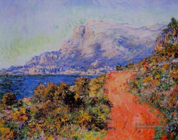 The Red Road in der Nähe von Menton Claude Monet Ölgemälde